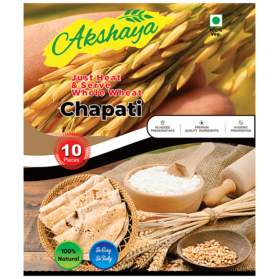 Akshaya Whole Wheat Chapati - Half Baked