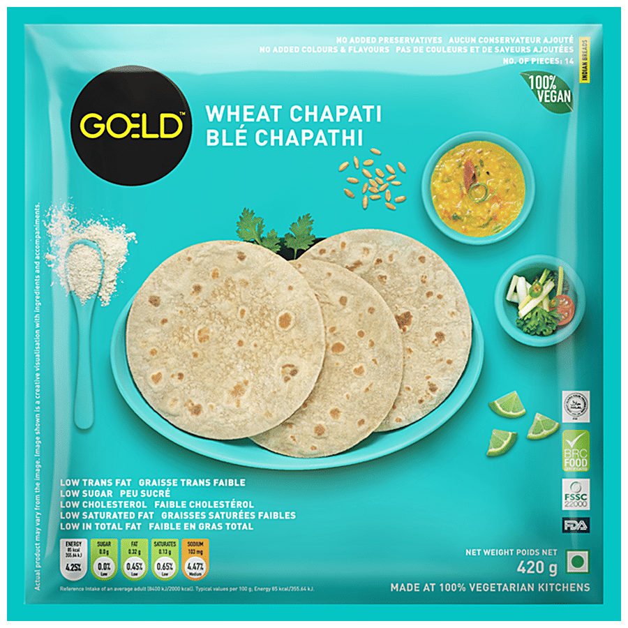 GOELD Wheat Chapati - 100% Vegan