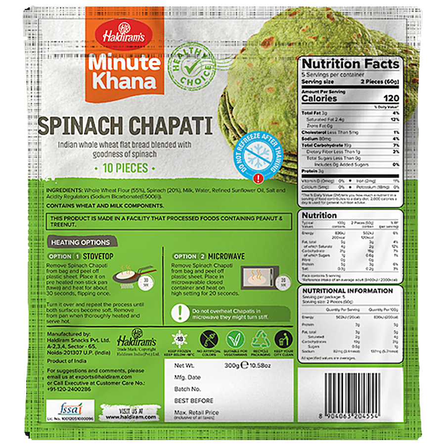 Haldiram's Spinach Chapati - Minute Khana