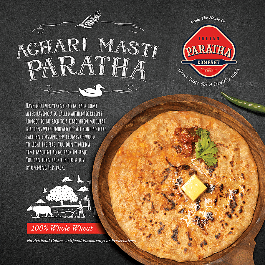 INDIAN PARATHA COMPANY Achart Masti Paratha - Whole Wheat