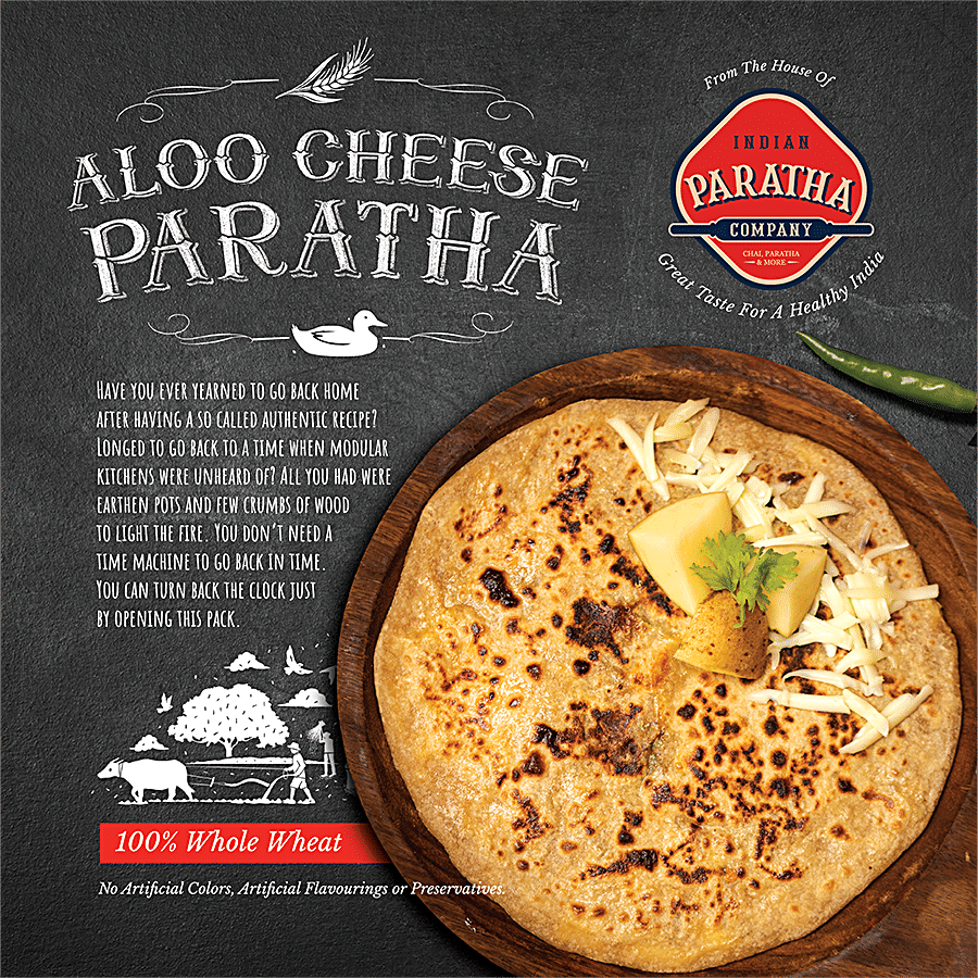 INDIAN PARATHA COMPANY Aloo Cheese Paratha - Whole Wheat