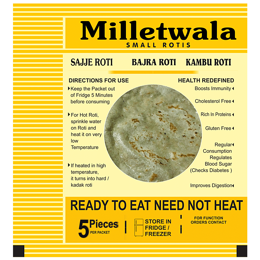 Milletwala Small Bajra Rotis - Ready To Eat