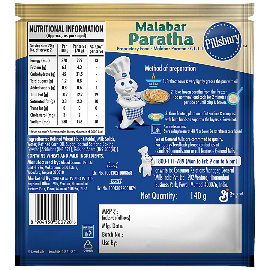 Pillsbury Malabar Paratha - Crispy & Flaky