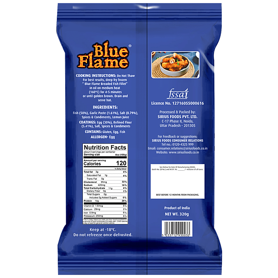 Blue Flame  Breaded Fish Fillet - Halal