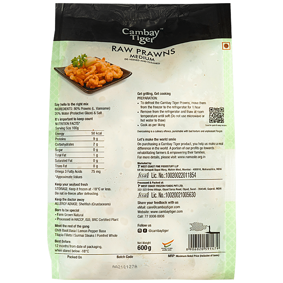 Cambay Tiger Prawns DVC - Medium