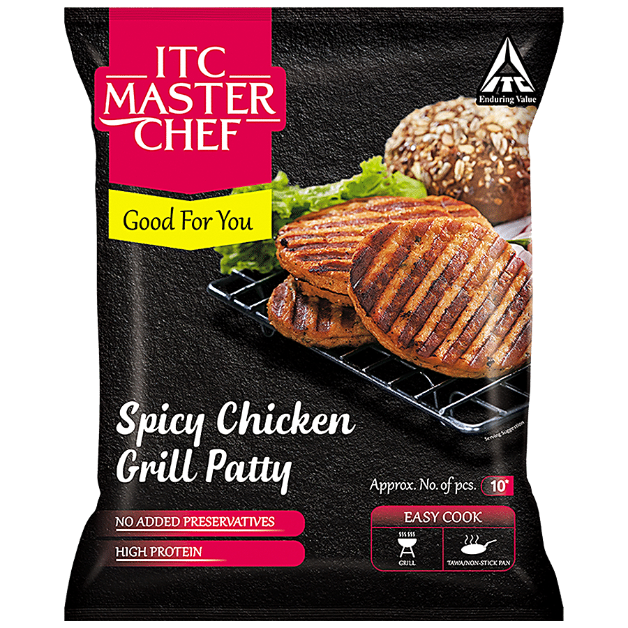 ITC Master Chef Spicy Chicken Grill Patty - Non-Veg Frozen Snack