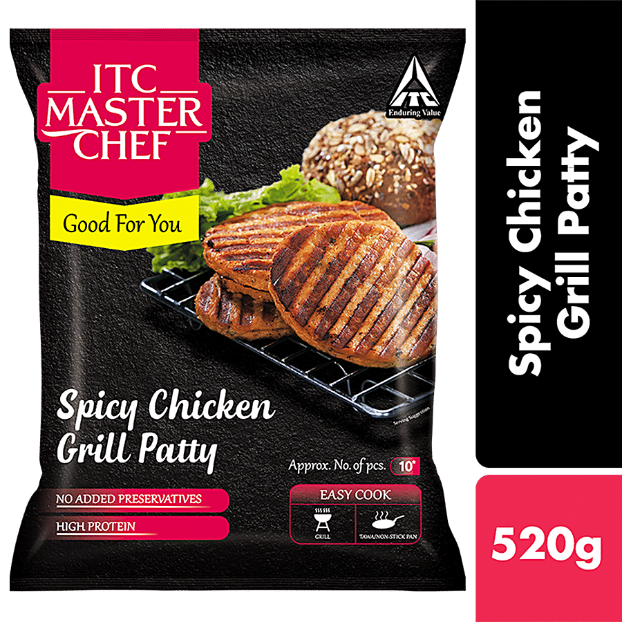 ITC Master Chef Spicy Chicken Grill Patty - Non-Veg Frozen Snack