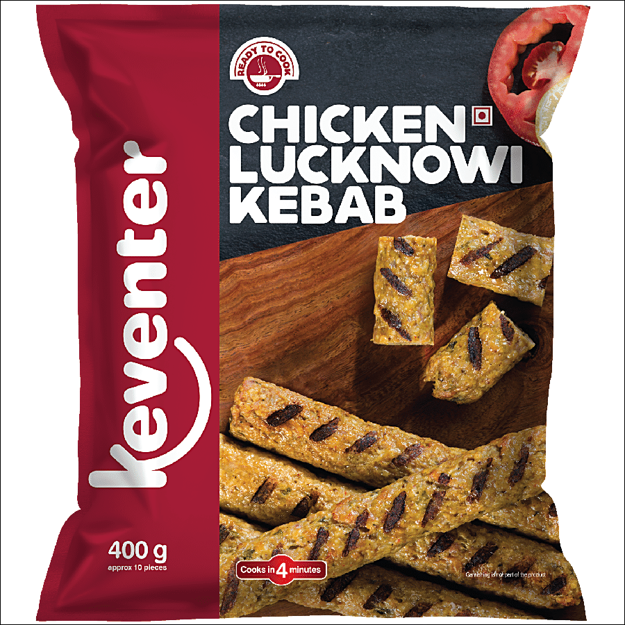 Keventer Ready To Cook Frozen Snack - Chicken Lucknowi Kebab