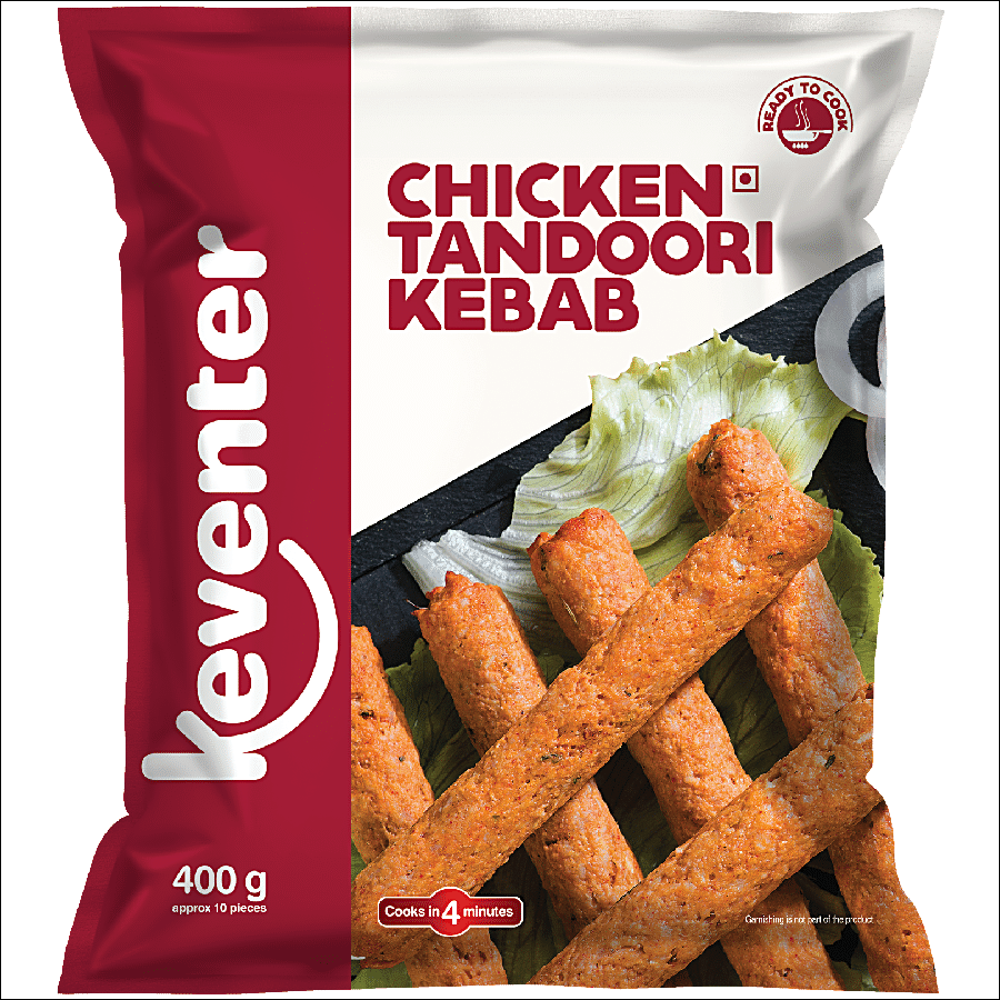 Keventer Ready To Cook Frozen Snack -  Chicken Tandoori Kebab