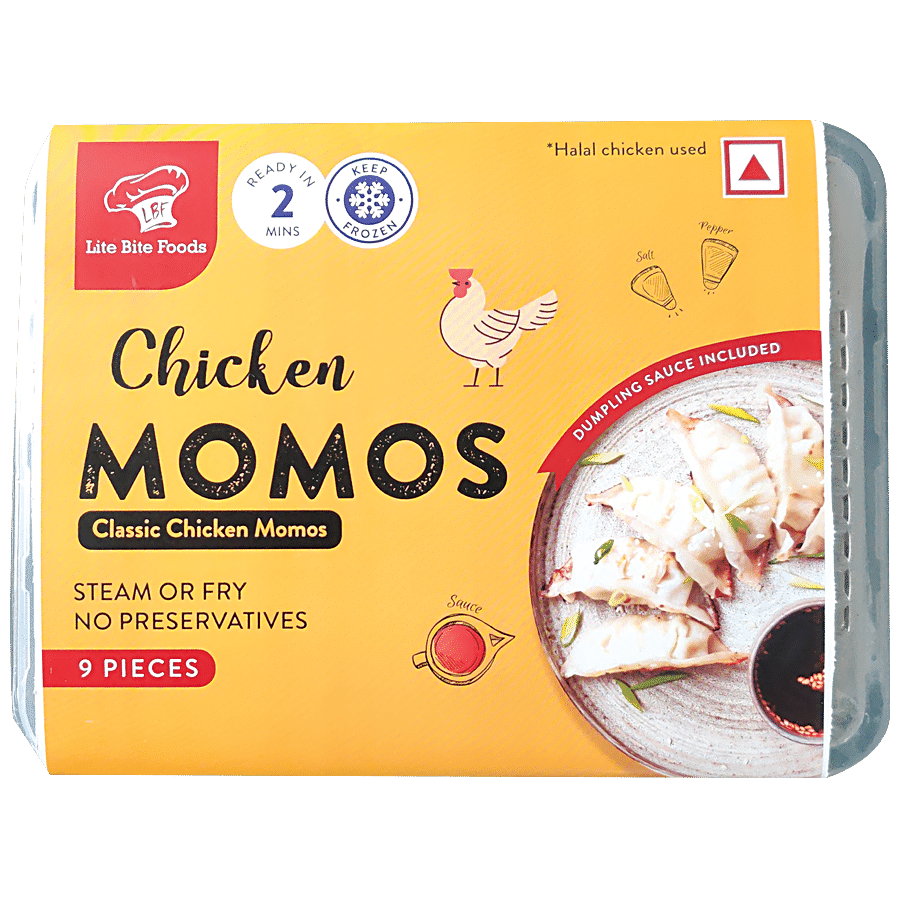 Lite Bite Foods Classic Chicken Momos - Rich In Protein