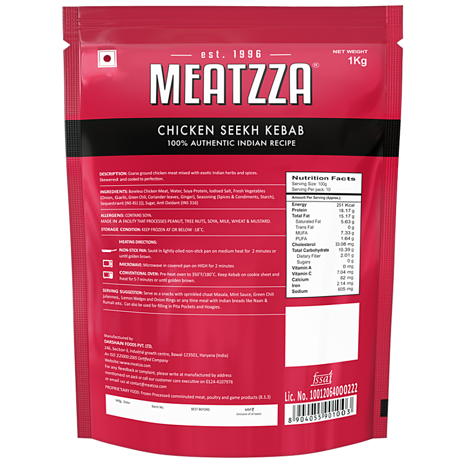 Meatzza Chicken - Seekh Kebab