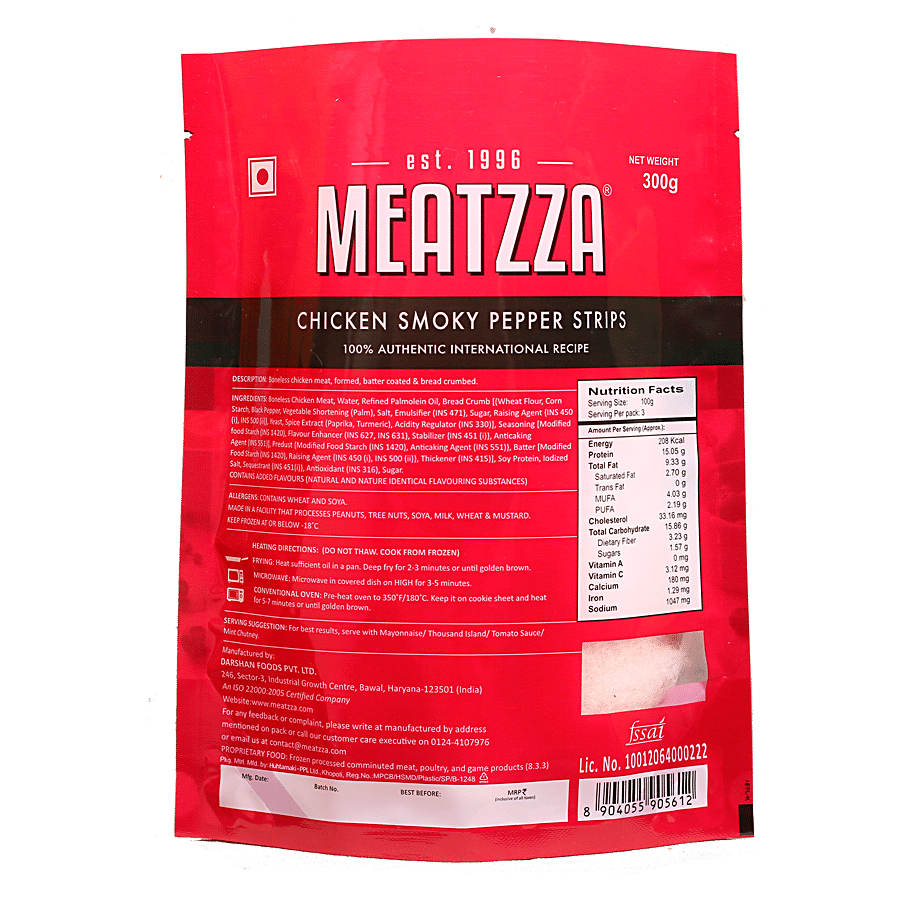 Meatzza Chicken Smoky Pepper Strips