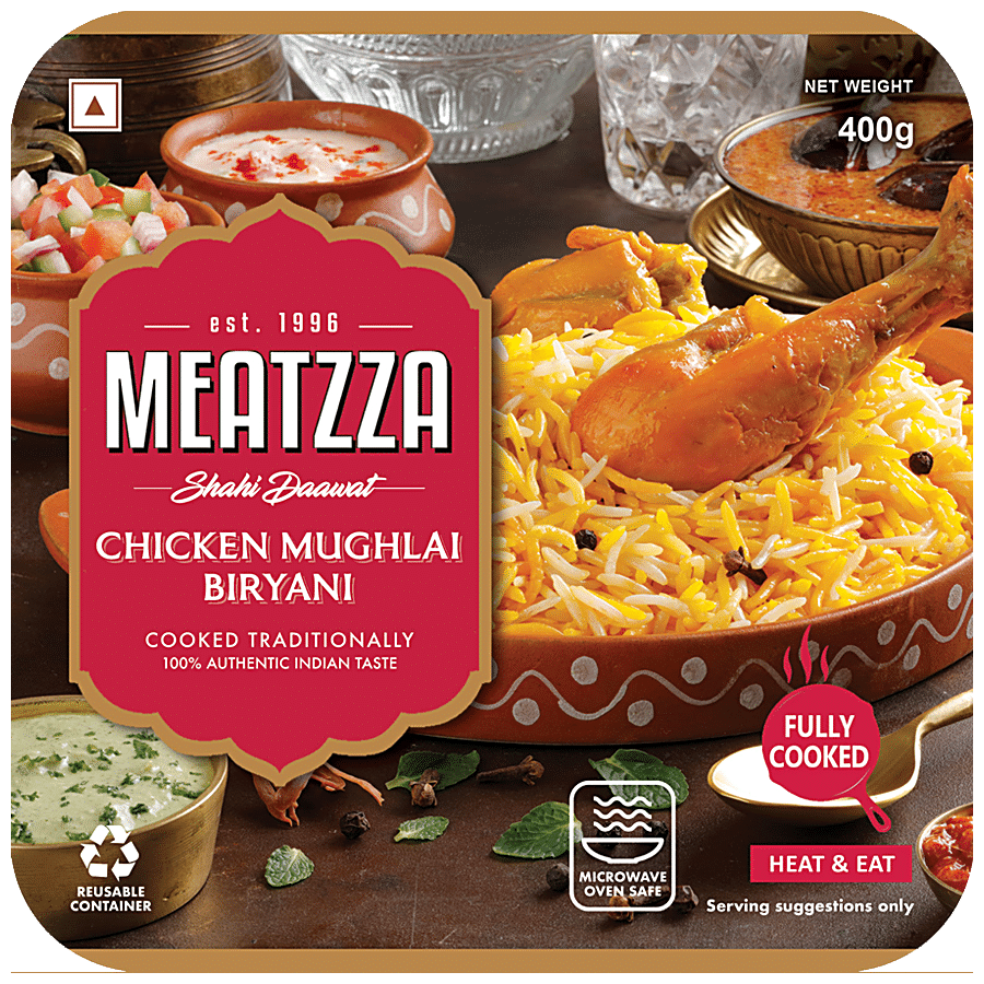 Meatzza Shahi Daawat Chicken Mughlai Biryani - Heat & Eat