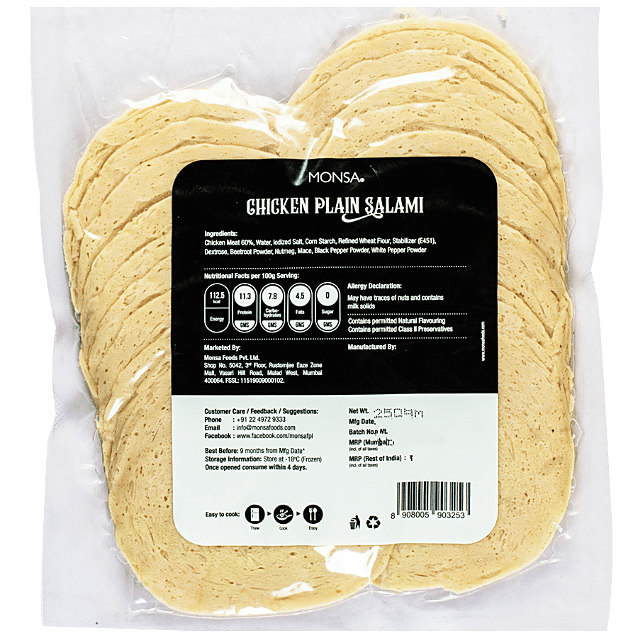 Monsa Chicken Plain Salami