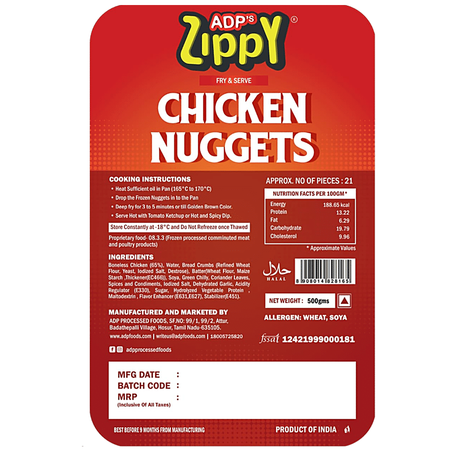 ZIPPY Chicken Nuggets - Fry & Serve