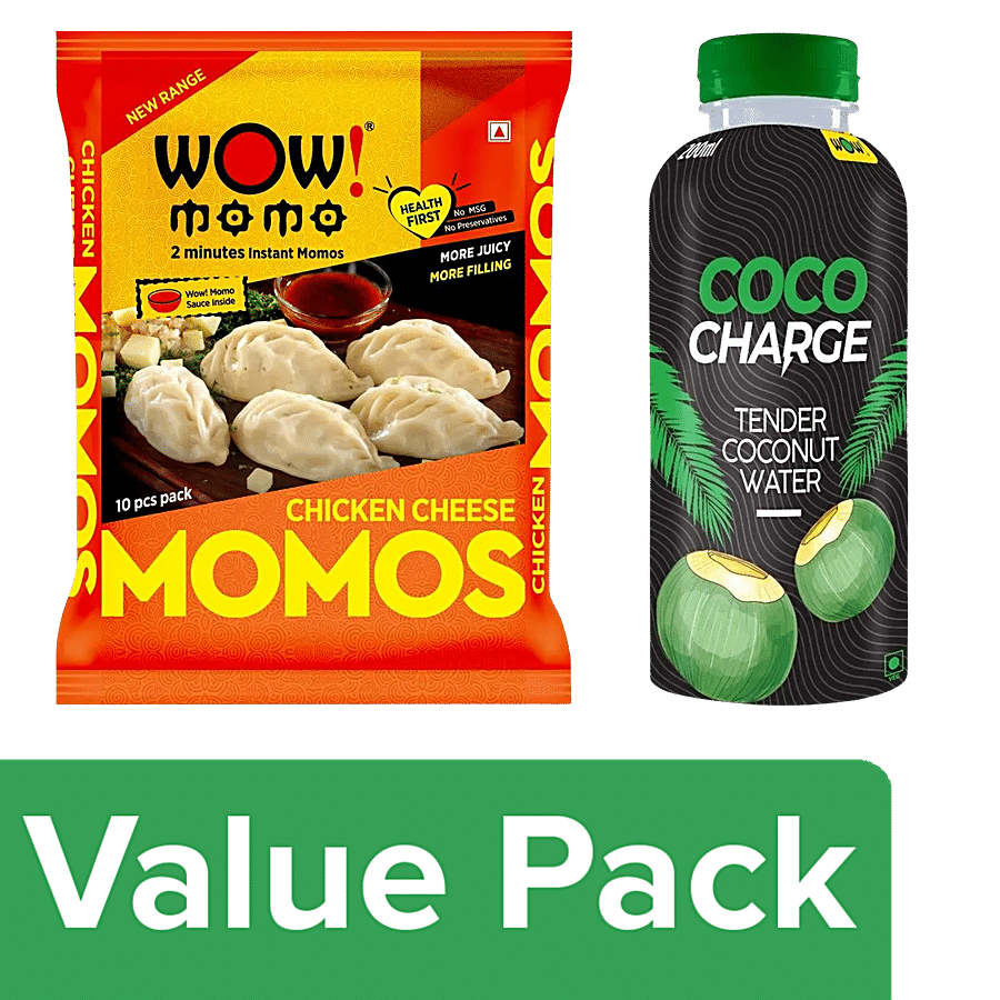 bb Combo Wow! Chicken Cheese Momos 10p + Wow! Tender Coconut Water 200ml