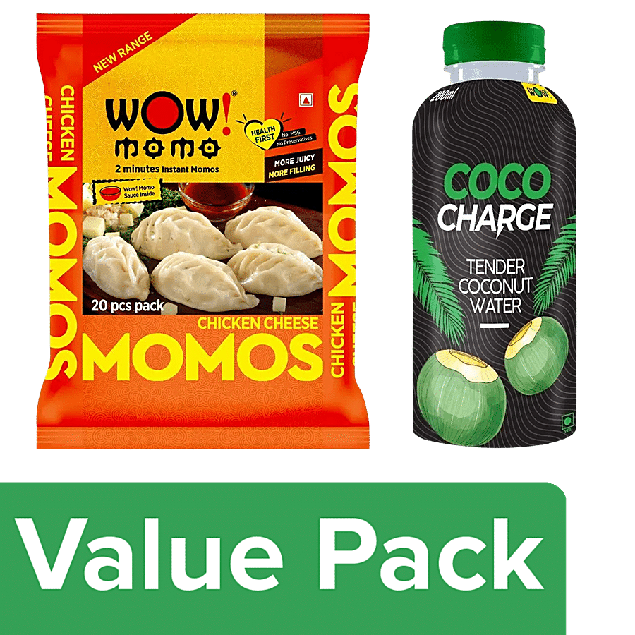 bb Combo Wow! Chicken Cheese Momos 20p + Wow! Tender Coconut Water 200 ml