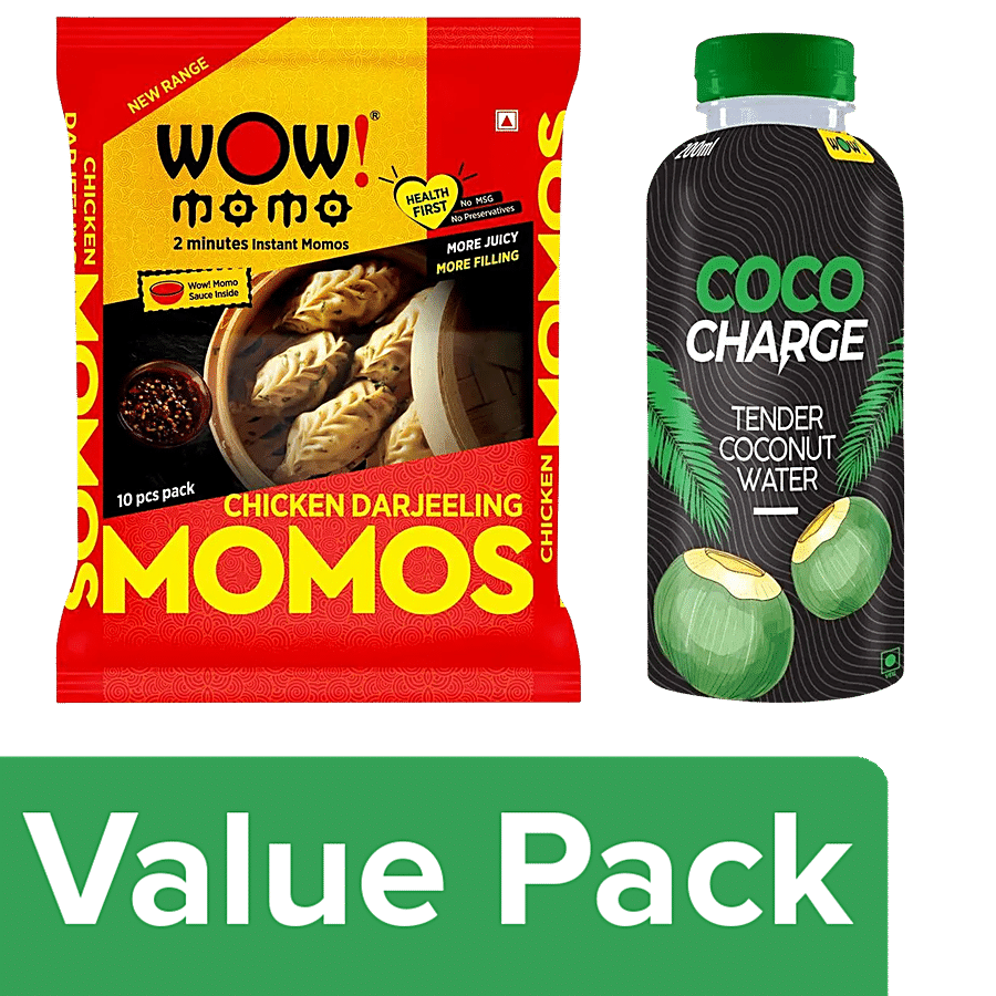 bb Combo Wow! Chicken Darjeeling Momos 10p + Wow! Tender Coconut Water 200 ml