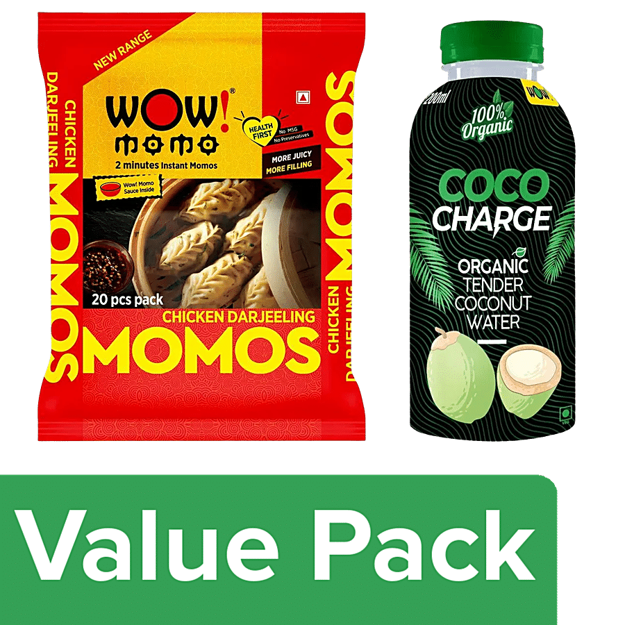 bb Combo Wow! Chicken Darjeeling Momos 20p + Wow! Organic Coconut Water 200ml