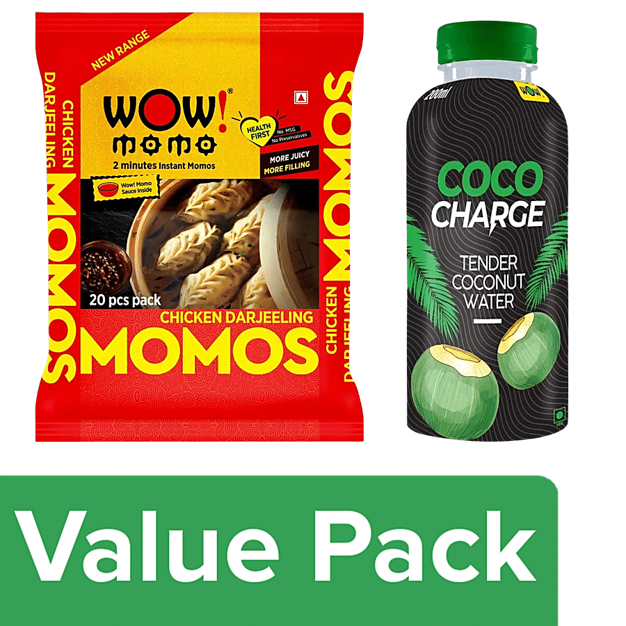 bb Combo Wow! Chicken Darjeeling Momos 20p + Wow! Tender Coconut Water 200ml