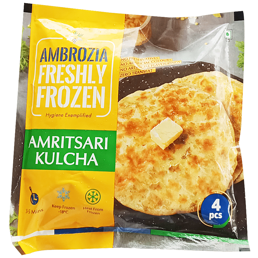 Ambrozia Freshly Frozen Amritsari Kulcha - No Added Preservatives & Artificial Colours