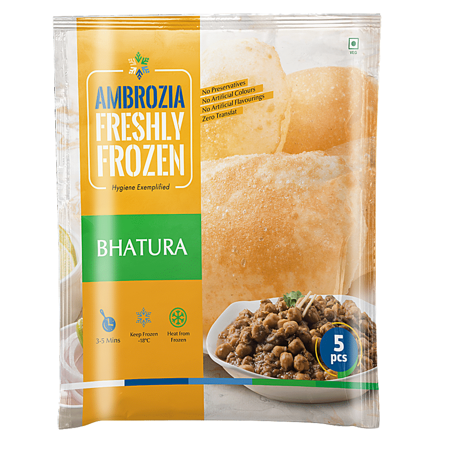 Ambrozia Freshly Frozen Bhatura - Heat From Frozen