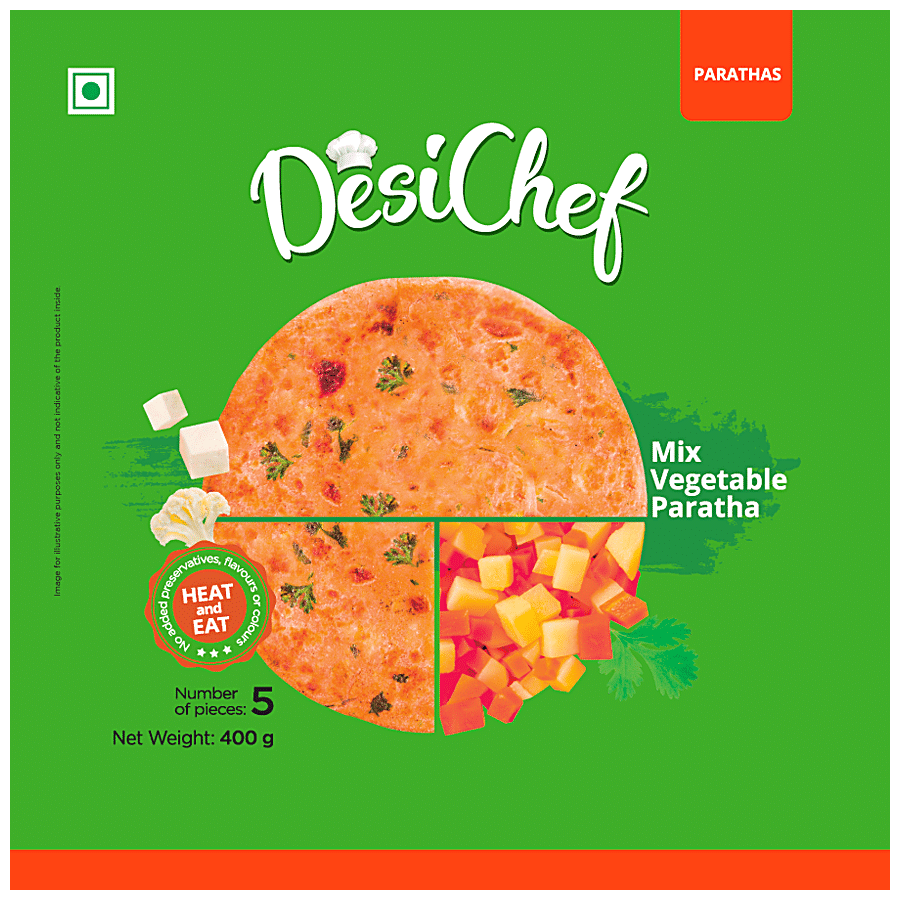 Desi Chef Mix Vegetable Paratha - Ready To Eat