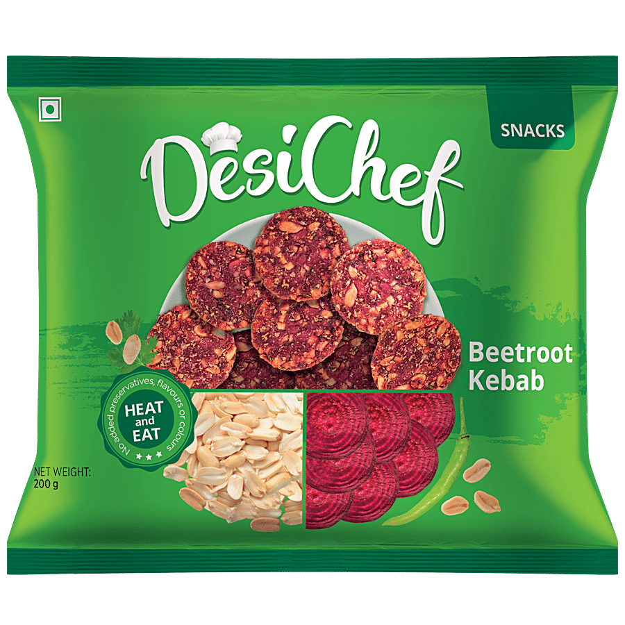 DesiChef Beetroot Kebab - Heat & Eat