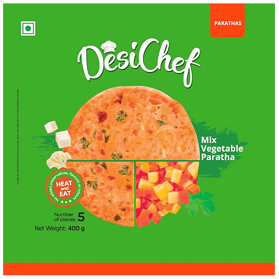 DesiChef Mix Vegetable Paratha - Heat & Eat