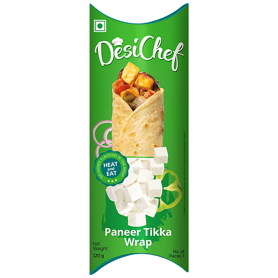 DesiChef Paneer Tikka Wrap - Heat & Eat