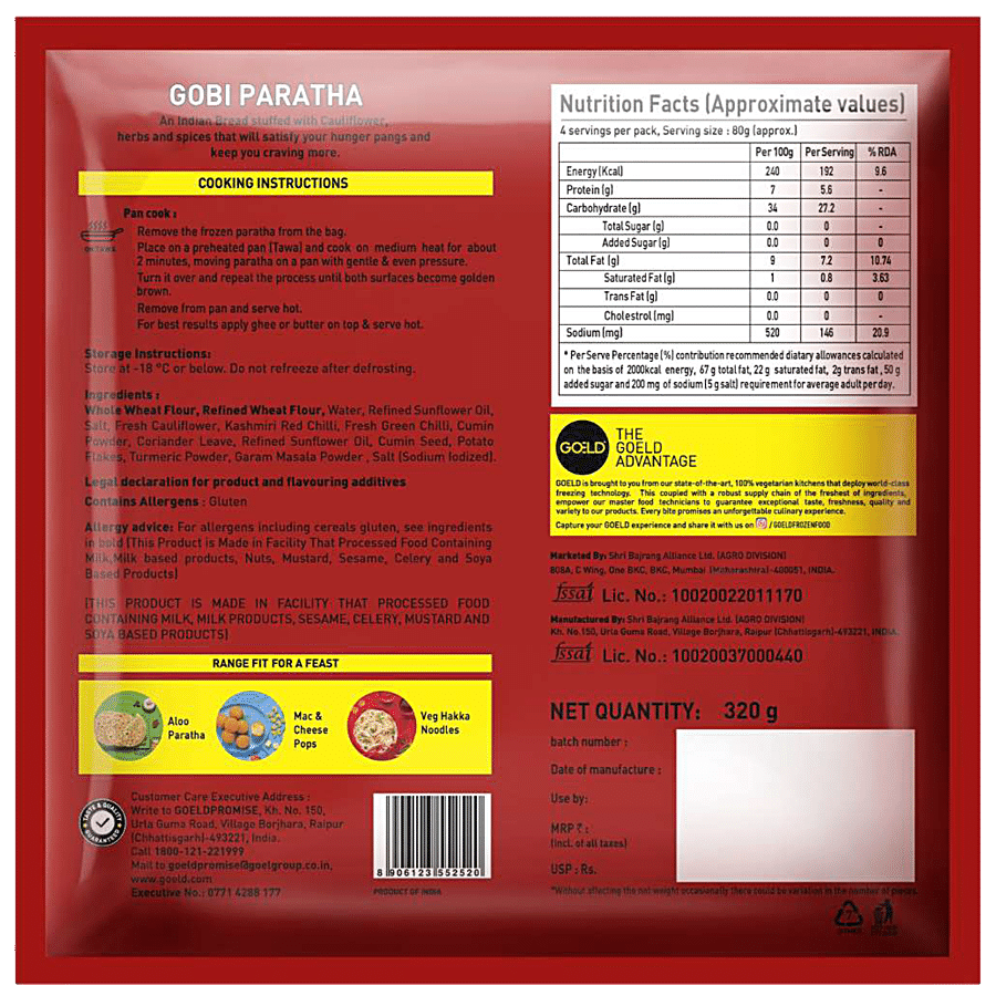 GOELD Gobi Paratha