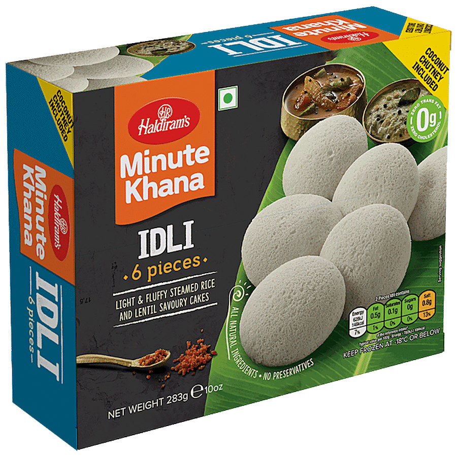 Haldiram's Minute Khana Idli With Coconut Chutney - Light