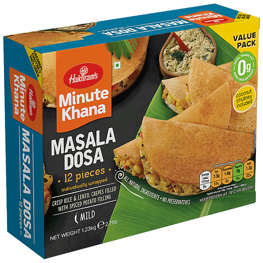 Haldiram's Minute Khana Masala Dosa With Coconut Chutney - Mild Spicy