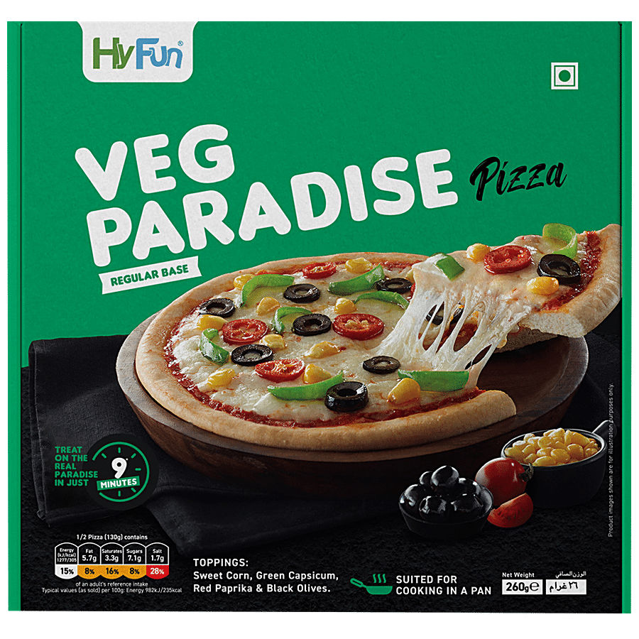 HyFun Veg Paradise Pizza - Regular Base