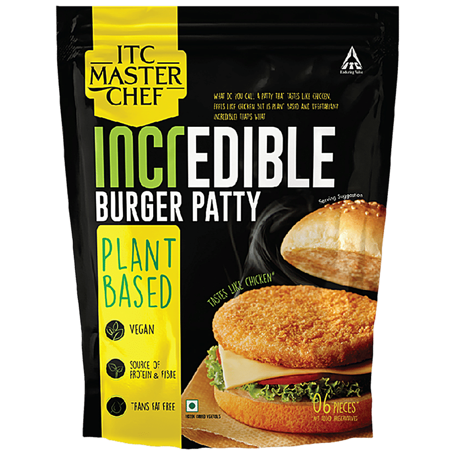 ITC Master Chef Incredible Plant Based Burger Patty - Source Of Protein & Fibre