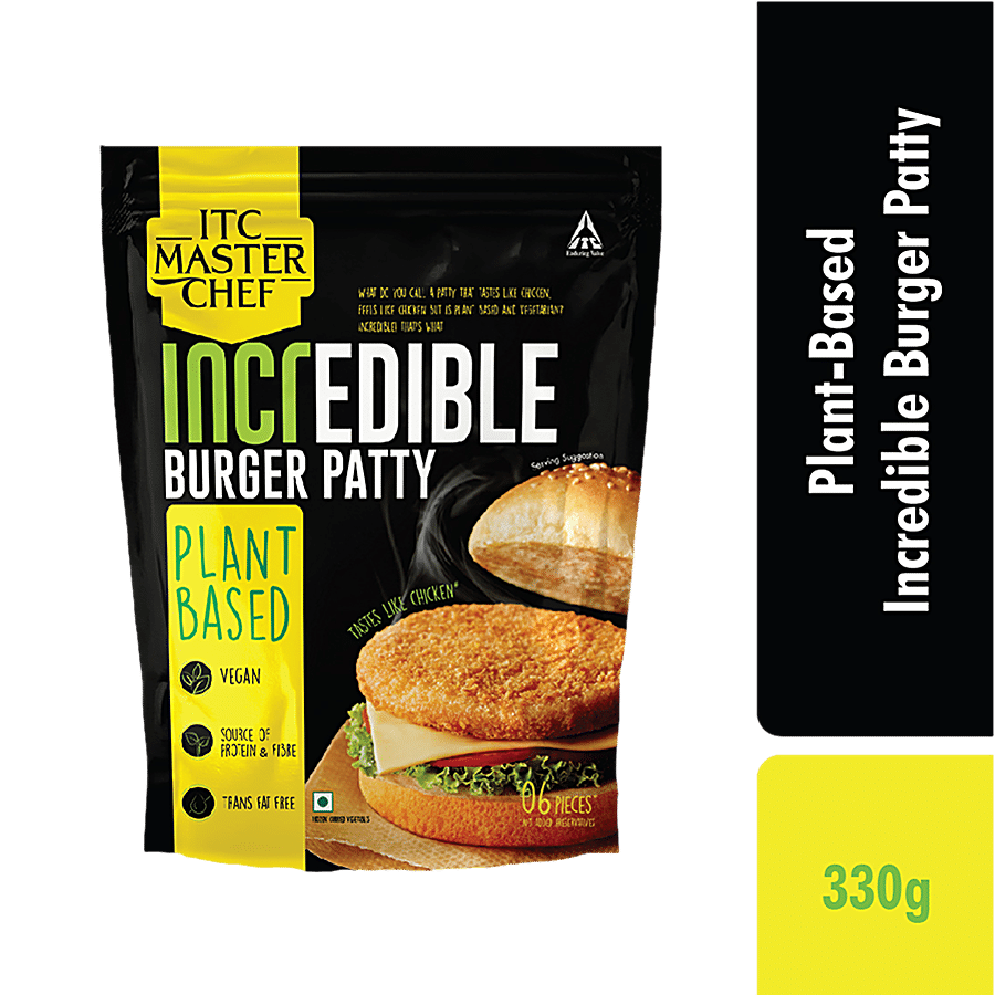 ITC Master Chef Incredible Plant Based Burger Patty - Source Of Protein & Fibre