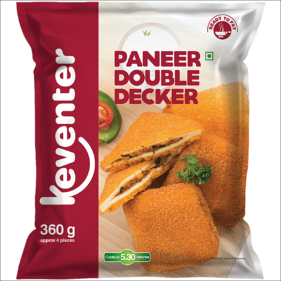 Keventer Ready To Cook Frozen Snack - Paneer Double Decker