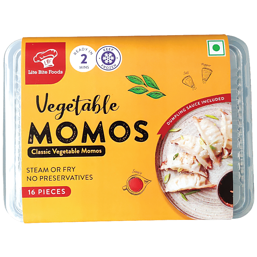 Lite Bite Foods Classic Vegetable Momos - Rich In B Vitamins