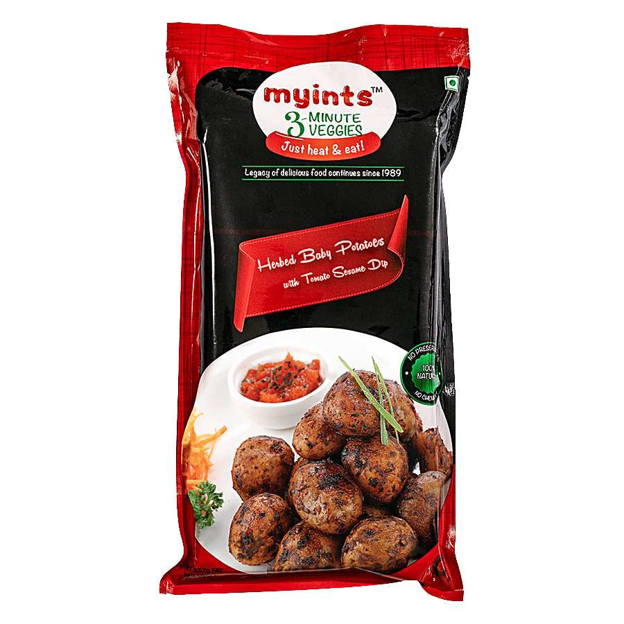 MYINTS 3 MINUTES Herbed Baby Potatoes With Tomato Sesame Dip