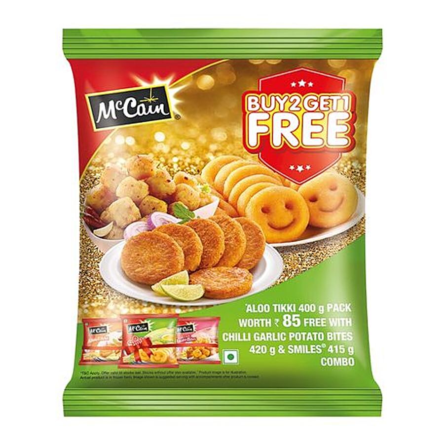 McCain Combo Pack - Chilli Garlic Potato Bites & Smiles