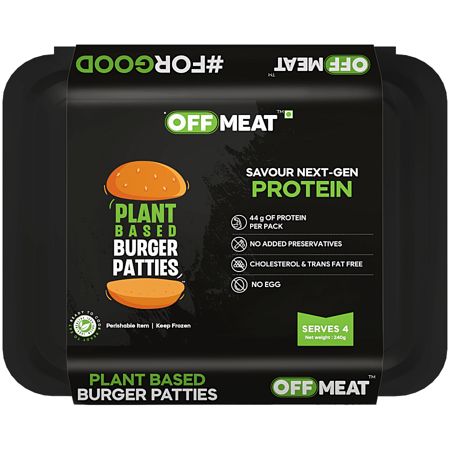 OFF MEAT Plant Based Burger Patties - Protein Rich