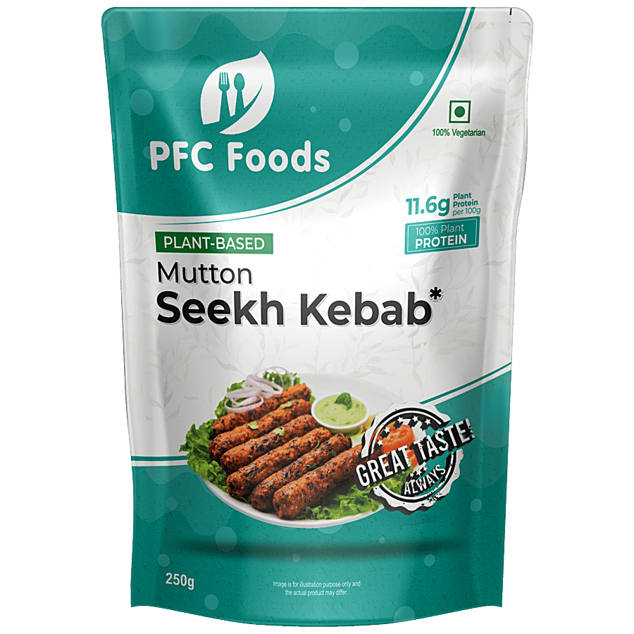 PFC Foods Plant-Based Mutton Seekh Kebab - Vegetarian & Great Taste