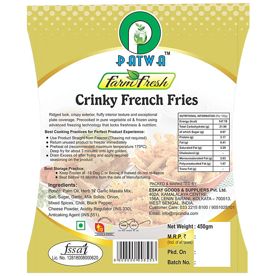 Patwa Farm Fresh Crinky French Fries