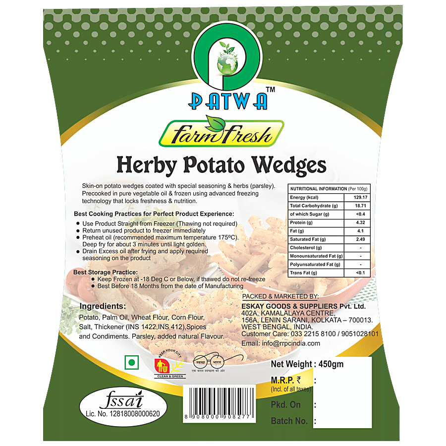 Patwa Farm Fresh Herby Potato Wedges