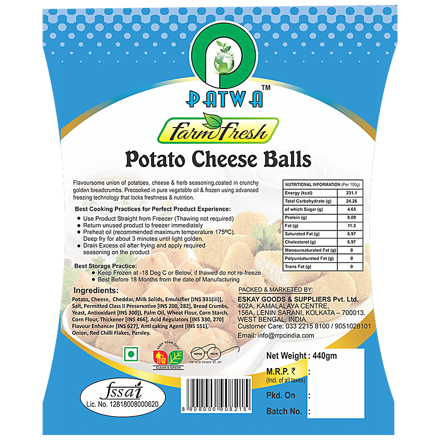 Patwa Farm Fresh Potato Cheese Balls