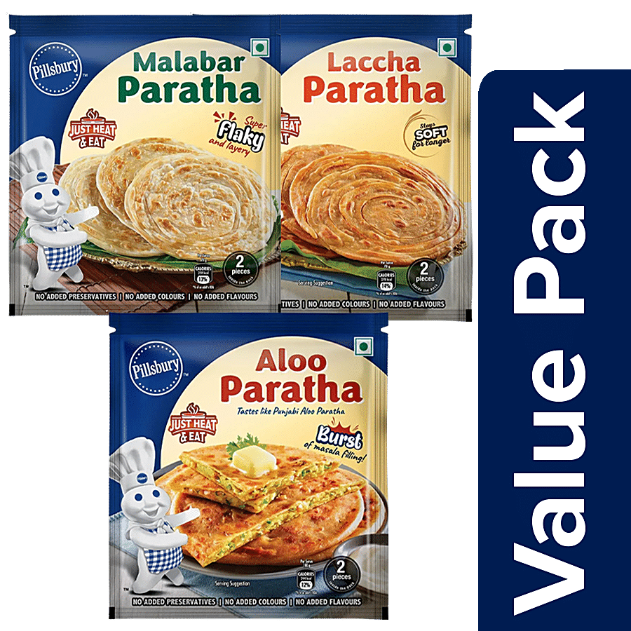 Pillsbury Malabar Paratha+ Laccha Paratha +Aloo Paratha