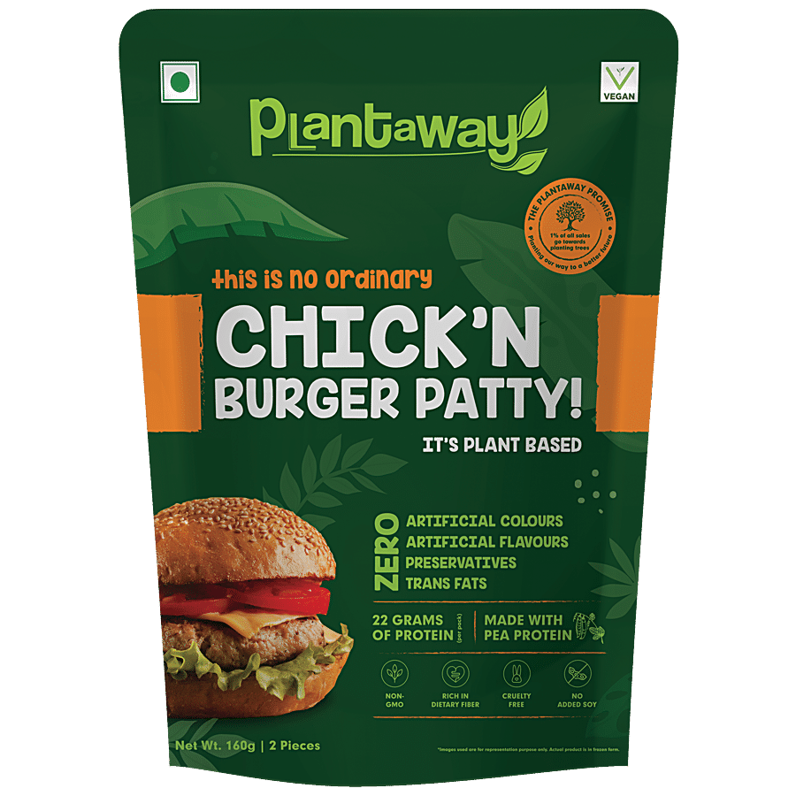 Plantaway Plant Based Grilled Burger Patty Chick'n - Zero Trans Fats