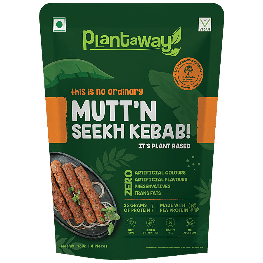 Plantaway Plant Based Seekh Kebab Mutt'n - Zero Trans Fats