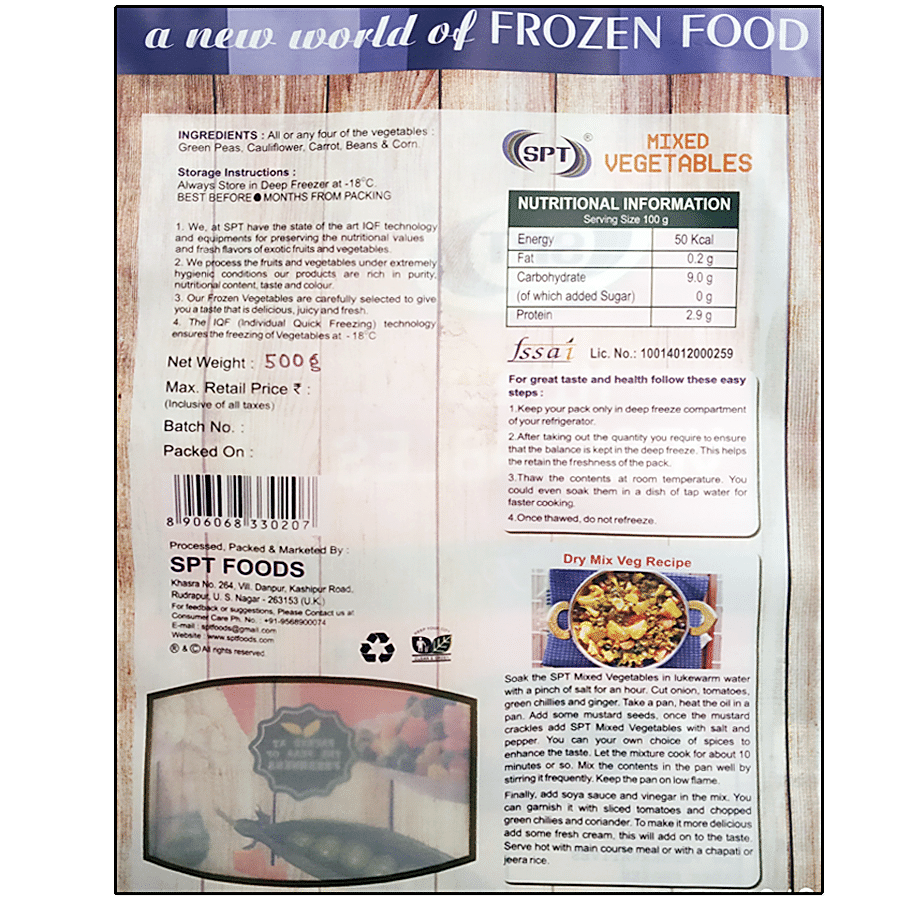 SPT Foods Fresh Frozen Mixed Vegetables