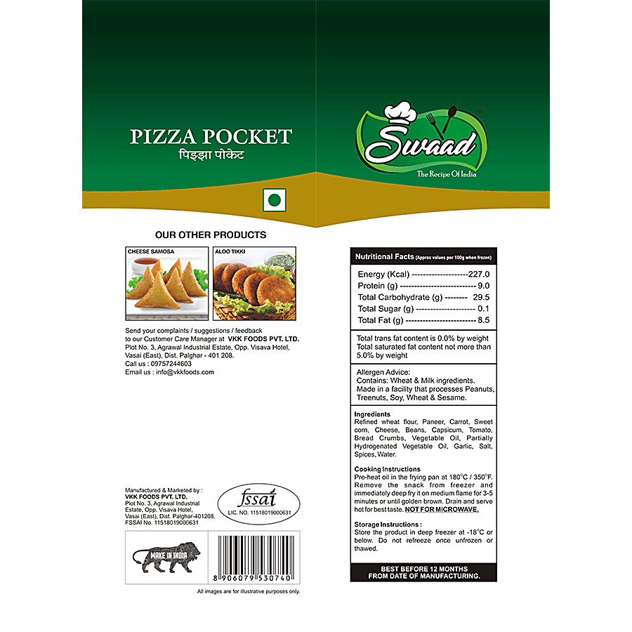 SWAAD Pizza Pocket - Ready To Cook